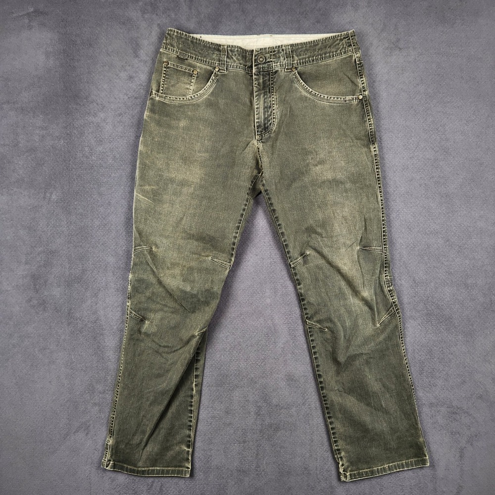 Kuhl Easy Rydr Pants Mens 36x32 Brown Black Patina Articulated Knee Outdoors
